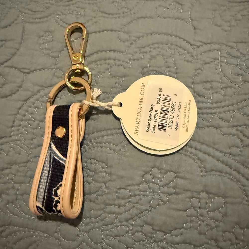 Spartina 449 Blue and Tan Key & Card Holder - Picture 2 of 2